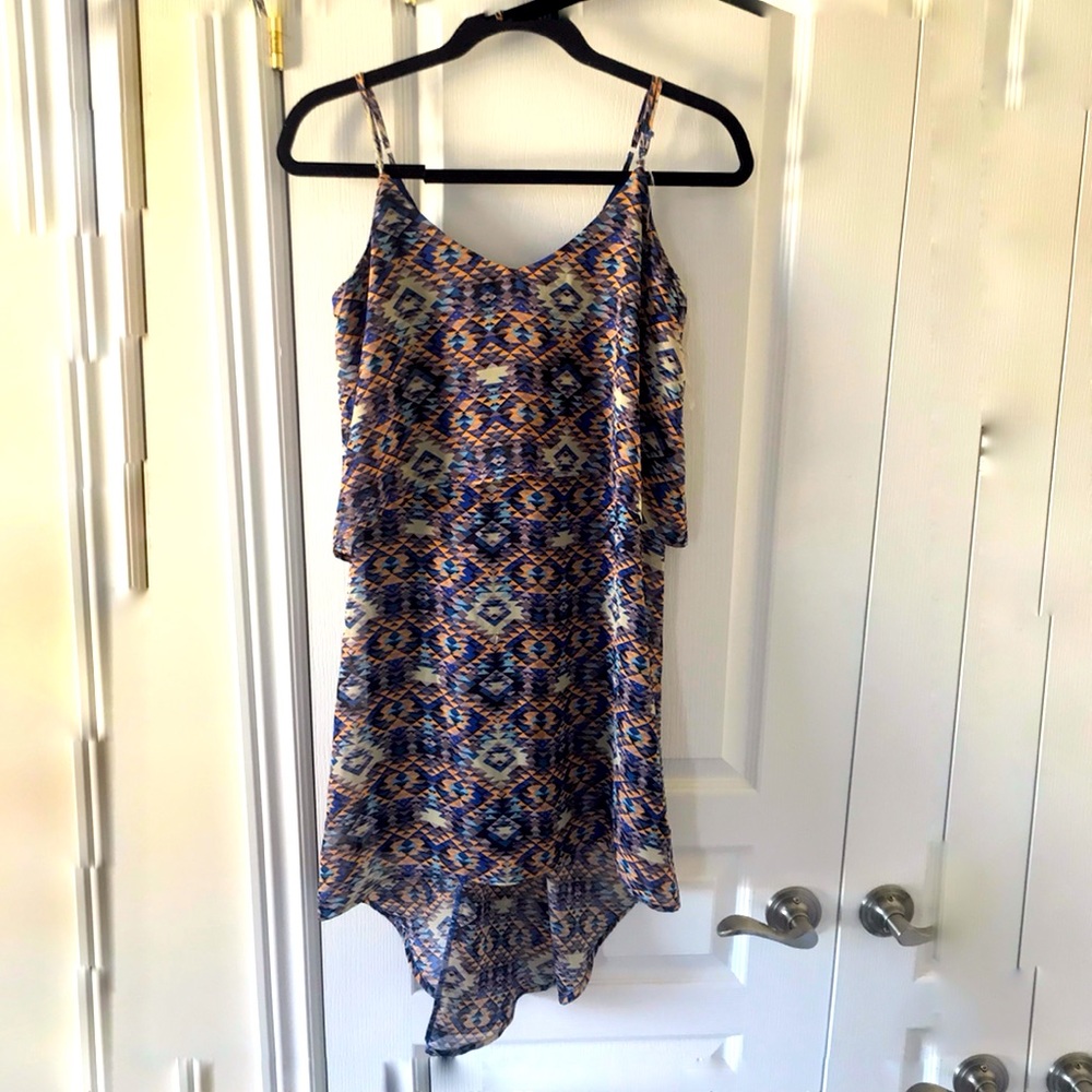 High low patterned dress